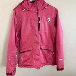 Scott Women's Raspberry Pink Hooded Shell Jacket Size US S